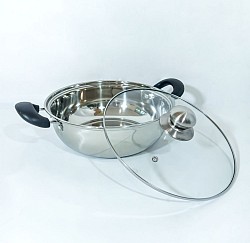 Stainless steel sukiyaki pot 28 cm. for 4-6 people